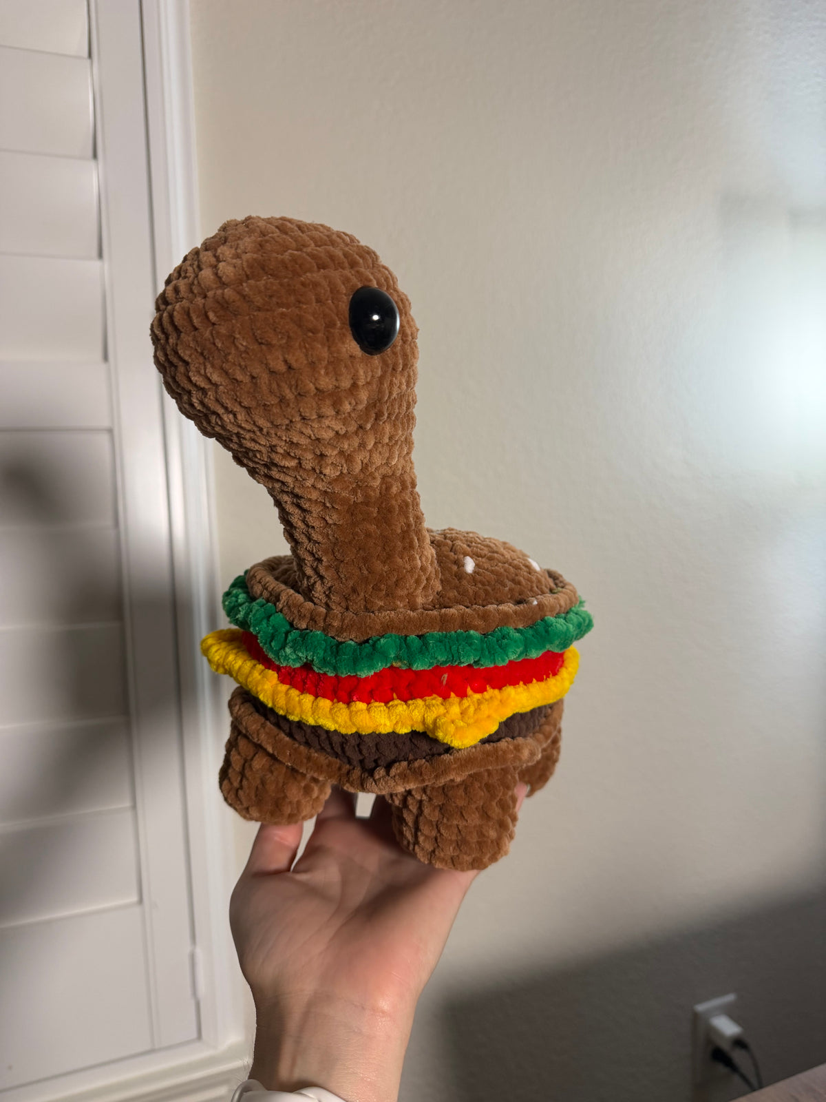 Handmade Crochet Burger Dino