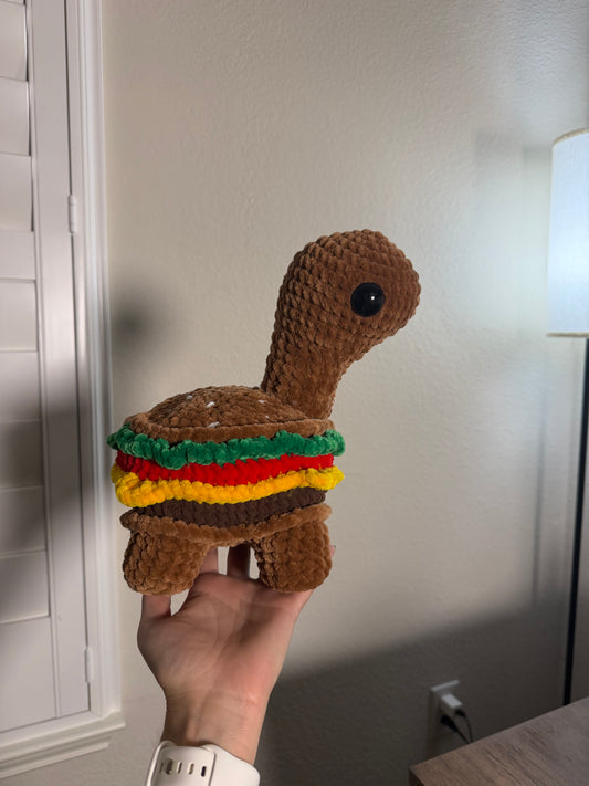 Handmade Crochet Burger Dino