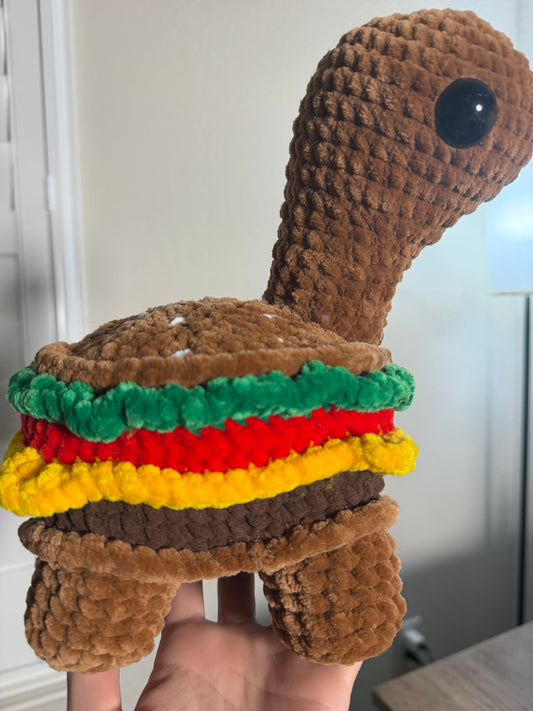Handmade Crochet Burger Dino